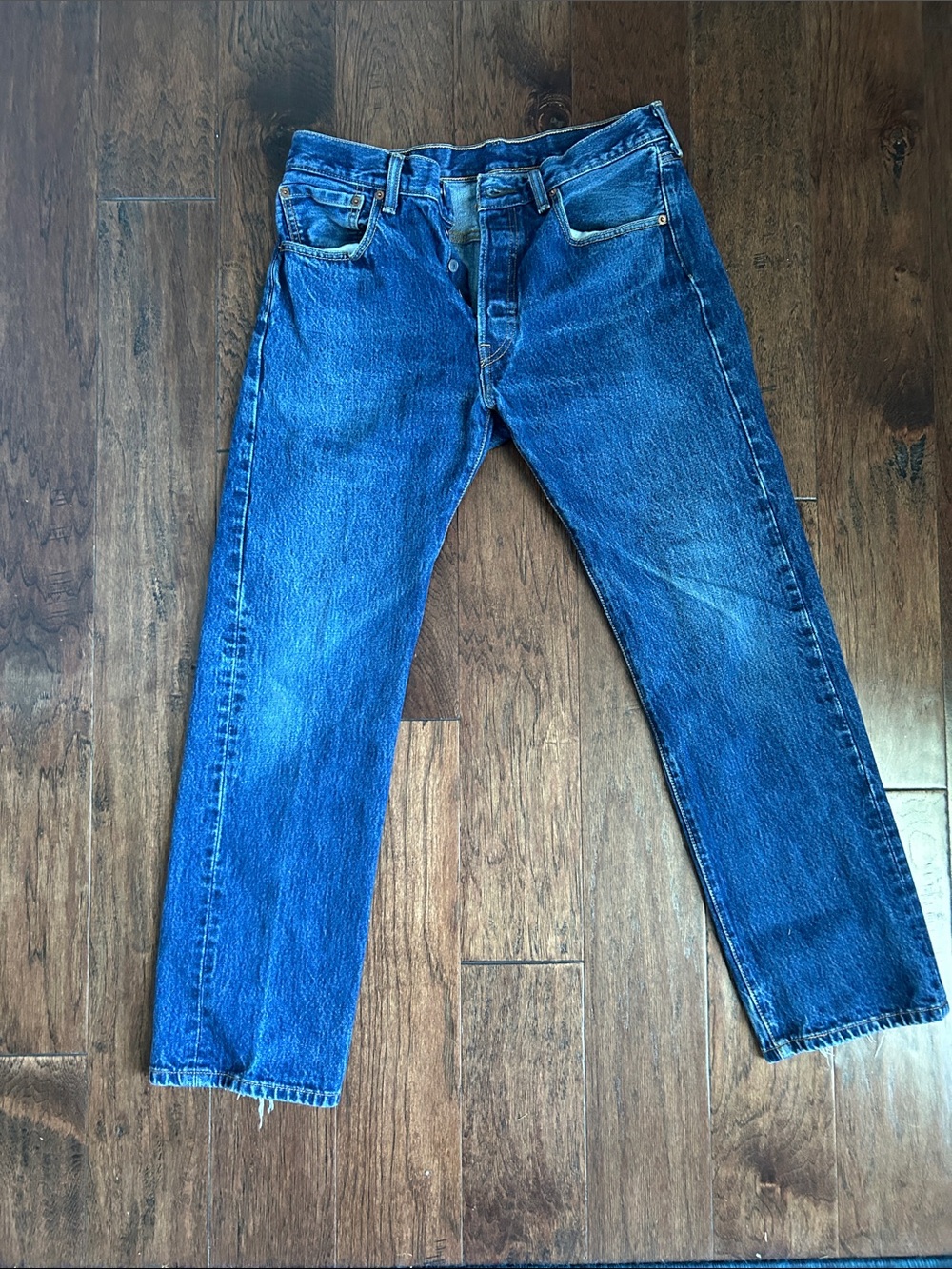 Levi's Men's 501 32x30 Classic Straight Leg Jeans - Blue - Picture 3 of 7